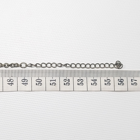 Elephant Pendant Off White Enamel Brass Chain Large Necklace - Picture 10 of 10